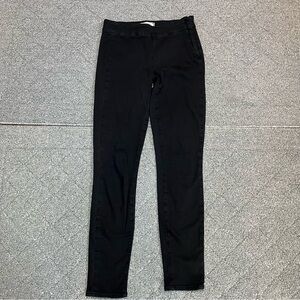 Paige Jeans Womens Size 26 Black Skinny Denim Stretch Jeans Side Zip